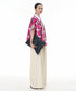 Contrasting Print Blouse